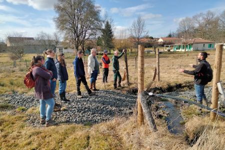 Visite sur le terrain après le comité de pilotage